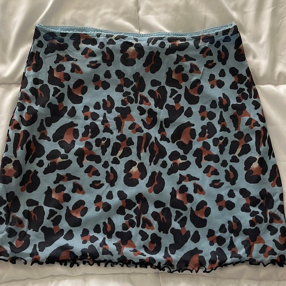 Blue mini skirt